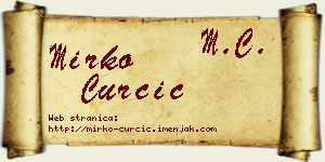 Mirko Ćurčić vizit kartica